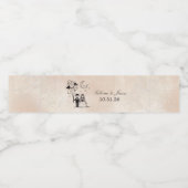 Étiquette Pour Bouteilles D'eau Petit couple éffrayant (Étiquettes simples)