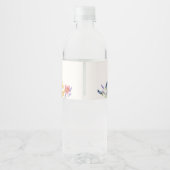 Étiquette Pour Bouteilles D'eau Petit Fleur sauvage Boho Premier anniversaire (Dos)
