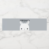 Étiquette Pour Bouteilles D'eau Petit lapin mignon Anniversaire (Étiquettes simples)