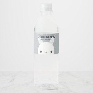 Étiquette Pour Bouteilles D'eau Petit lapin mignon Anniversaire