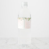 Étiquette Pour Bouteilles D'eau Petit Lapin Rose Floral (Dos)