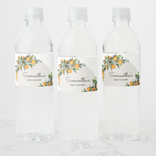 Étiquette Pour Bouteilles D'eau Petite Cutie Citrus Orange (Bouteilles)