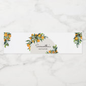 Étiquette Pour Bouteilles D'eau Petite Cutie Citrus Orange (Étiquettes simples)