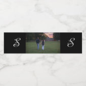 Étiquette Pour Bouteilles D'eau Photo avec Monogramme (Étiquettes simples)