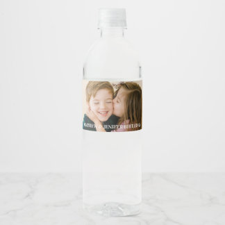 Étiquette Pour Bouteilles D'eau Photo d'anniversaire conjointe