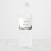 Étiquette Pour Bouteilles D'eau Pine Tree Mountain Mariage (Devant)