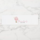 Étiquette Pour Bouteilles D'eau Pink Boho Bear Baby Shower  (Étiquettes simples)