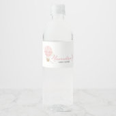Étiquette Pour Bouteilles D'eau Pink Boho Bear Baby Shower  (Devant)