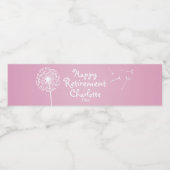 Étiquette Pour Bouteilles D'eau Pink Dandelion, Parti (Étiquettes simples)