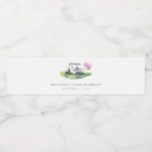 Étiquette Pour Bouteilles D'eau Pink Golf Birthday Par tee (Étiquettes simples)