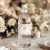 Étiquette Pour Bouteilles D'eau Pink Stripe Carousel Themed Water Bottle Labels