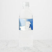 Étiquette Pour Bouteilles D'eau PixDezines Bar Mitzvah, Aquarelle marine (Dos)