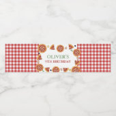 Étiquette Pour Bouteilles D'eau Pizza Party, tranche de plaisir (Étiquettes simples)