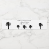 Étiquette Pour Bouteilles D'eau Plage de palmiers extérieur mariage bouteilles d'e (Étiquettes simples)