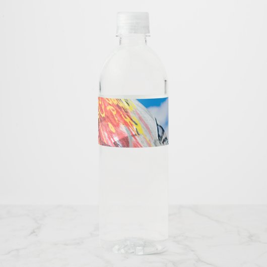 Étiquette Pour Bouteilles D'eau planète graffiti (Devant)
