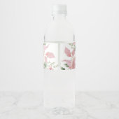 Étiquette Pour Bouteilles D'eau Plate de fête d'anniversaire rose Rose (Dos)