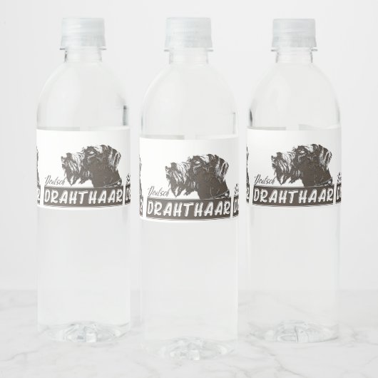 Étiquette Pour Bouteilles D'eau  Pointer allemand à poil dur (Bouteilles)