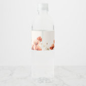 Étiquette Pour Bouteilles D'eau Poppies et Fleurs sauvages (Dos)