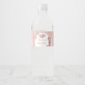 Étiquette Pour Bouteilles D'eau Premier Rodéo Rose Boho 1er Anniversaire (Devant)