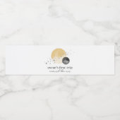 Étiquette Pour Bouteilles D'eau Premier Voyage Gris Autour Du Soleil (Étiquettes simples)