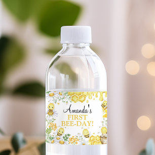 Étiquette Pour Bouteilles D'eau Première journée de l'abeille Fête d'anniversaire