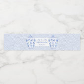 Étiquette Pour Bouteilles D'eau Preppy Monogram Ginger Jar (Étiquettes simples)