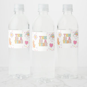 Étiquette Pour Bouteilles D'eau Preppy Patch Dix ans c'est une ambiance 10e annive