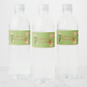 Étiquette Pour Bouteilles D'eau Présentations de Noël rétro (Bouteilles)