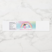 Étiquette Pour Bouteilles D'eau Princesse et Rainbow Unicorn fête d'anniversaire F (Étiquettes simples)