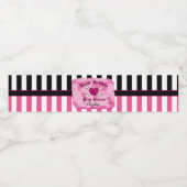 Étiquette Pour Bouteilles D'eau Princesse Pirate Rose, Fête Pirate (Étiquettes simples)