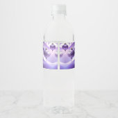 Étiquette Pour Bouteilles D'eau Purple Christmas Ball Water Bottle Label (Dos)
