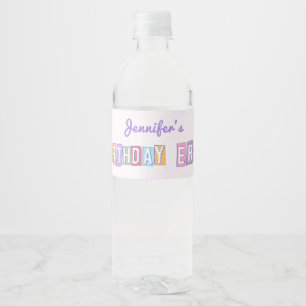 Étiquette Pour Bouteilles D'eau Purple Disco Eras Anniversaire