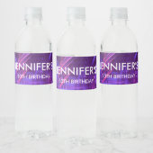 Étiquette Pour Bouteilles D'eau Purple Palm Leaf Water Bottle Label (Bouteilles)
