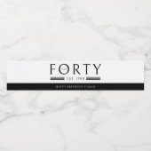 Étiquette Pour Bouteilles D'eau Quarante ans 40e fête d'anniversaire (Étiquettes simples)
