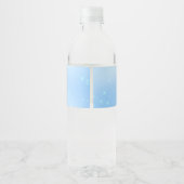 Étiquette Pour Bouteilles D'eau Quinceanera Bleu Bébé (Dos)