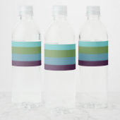 Étiquette Pour Bouteilles D'eau Rayures d'harmonie côtière (Bouteilles)