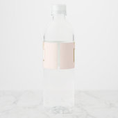 Étiquette Pour Bouteilles D'eau Réception de mariage moderne Blush Gold (Dos)