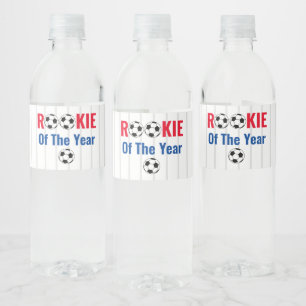 Étiquette Pour Bouteilles D'eau Recrue de l'année Football 1er anniversaire