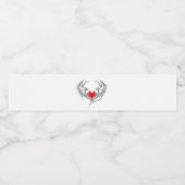 Étiquette Pour Bouteilles D'eau Red Angel Coeur avec ailes (Étiquettes simples)