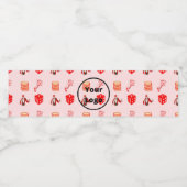 Étiquette Pour Bouteilles D'eau Red casino business pattern (Étiquettes simples)