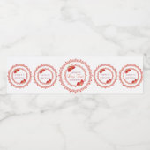 Étiquette Pour Bouteilles D'eau Red Lace Berry First Birthday (Étiquettes simples)