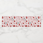 Étiquette Pour Bouteilles D'eau Red White Holiday (Étiquettes simples)