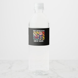 Étiquette Pour Bouteilles D'eau Rendre Thanksgiving grand encore Trumpkin - Sloth
