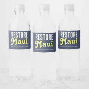 Étiquette Pour Bouteilles D'eau Restaurer Maui