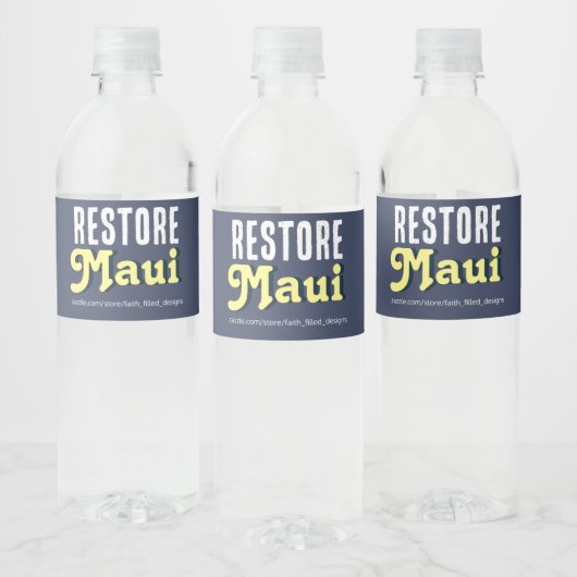 Étiquette Pour Bouteilles D'eau Restaurer Maui (Bouteilles)