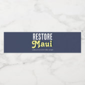 Étiquette Pour Bouteilles D'eau Restaurer Maui (Étiquettes simples)