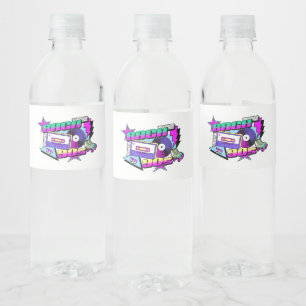 Étiquette Pour Bouteilles D'eau retour aux années 90
