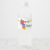 Étiquette Pour Bouteilles D'eau retraite d'enseignant, Apple, retraite d'enseignan (Devant)