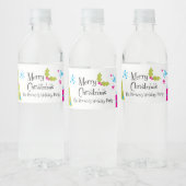 Étiquette Pour Bouteilles D'eau Retro Joyeux Noël, Fêtes (Bouteilles)