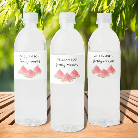Étiquette Pour Bouteilles D'eau Réunion familiale